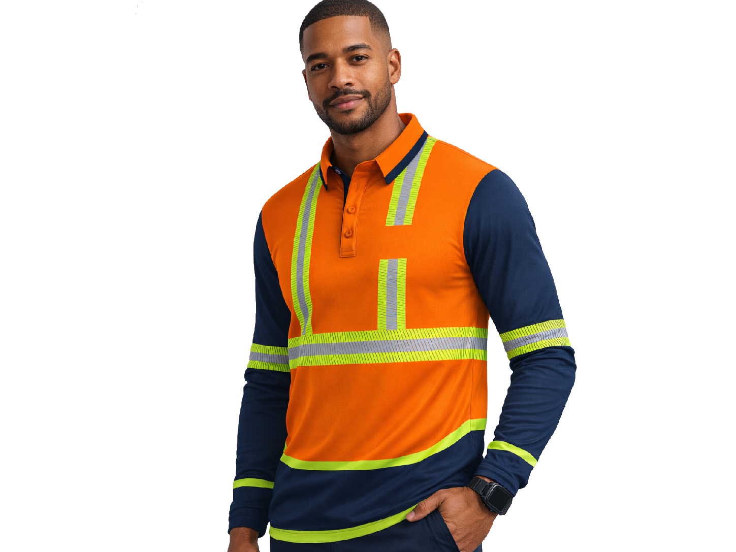 L/S CUSTOM HI-VIS POLOS