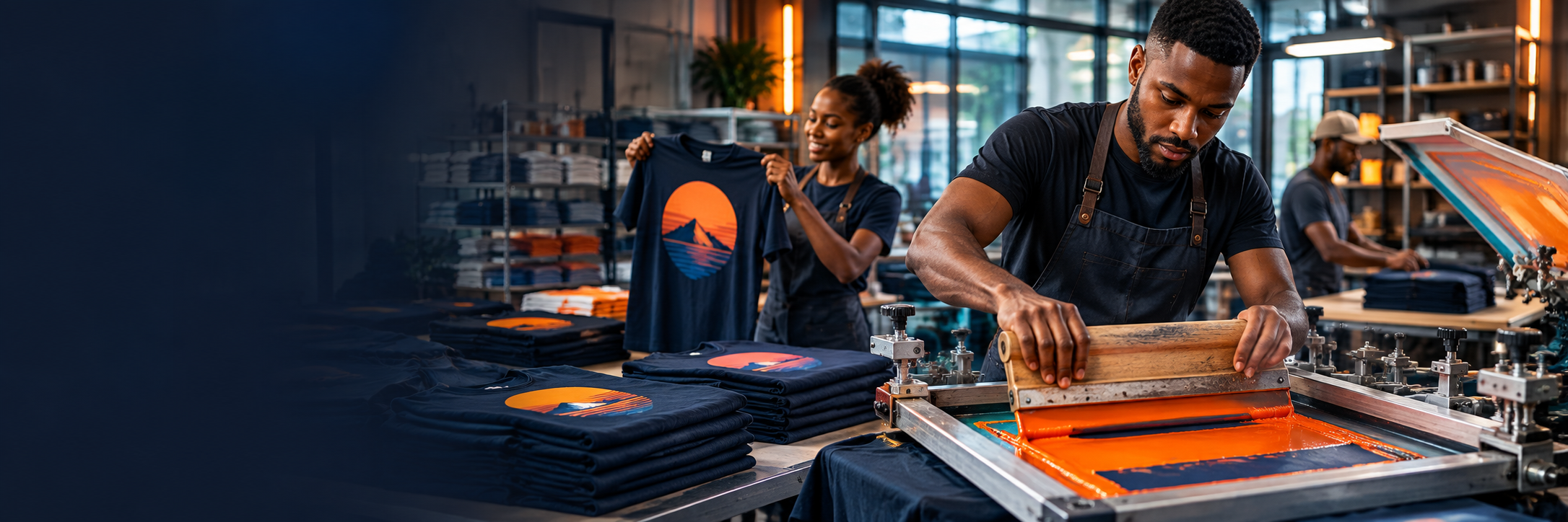 Screen printing workshop in Barbados — custom T-shirts and branded apparel